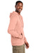 District DT2200 Mens District Wash Fleece Hooded Sweatshirt Hoodie w/ Pouch Pocket Cactus Rose Pink Model Side