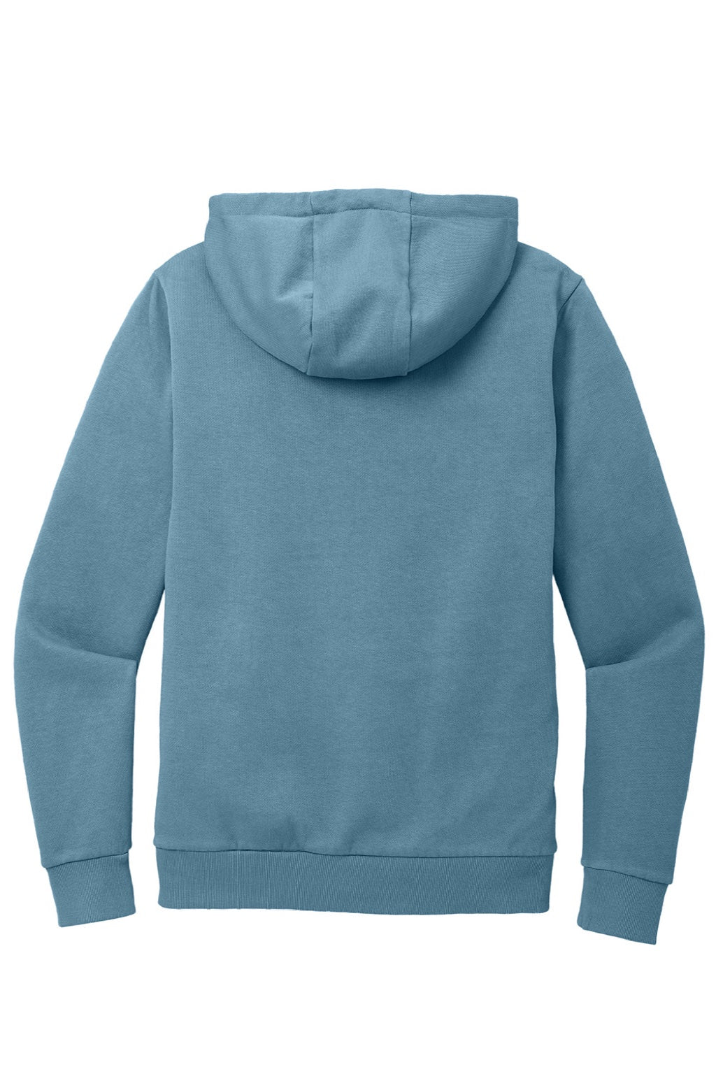 District DT2200 Mens District Wash Fleece Hooded Sweatshirt Hoodie w/ Pouch Pocket Dusk Blue Flat Back