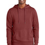District Mens District Wash Fleece Hooded Sweatshirt Hoodie w/ Pouch Pocket - Garnet Red