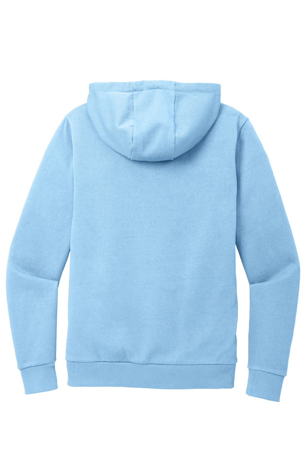 District DT2200 Mens District Wash Fleece Hooded Sweatshirt Hoodie w/ Pouch Pocket Heritage Blue Flat Back