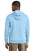 District DT2200 Mens District Wash Fleece Hooded Sweatshirt Hoodie w/ Pouch Pocket Heritage Blue Model Back