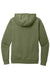 District DT2200 Mens District Wash Fleece Hooded Sweatshirt Hoodie w/ Pouch Pocket Olive Drab Green Flat Back
