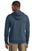 District DT2200 Mens District Wash Fleece Hooded Sweatshirt Hoodie w/ Pouch Pocket True Navy Blue Model Back