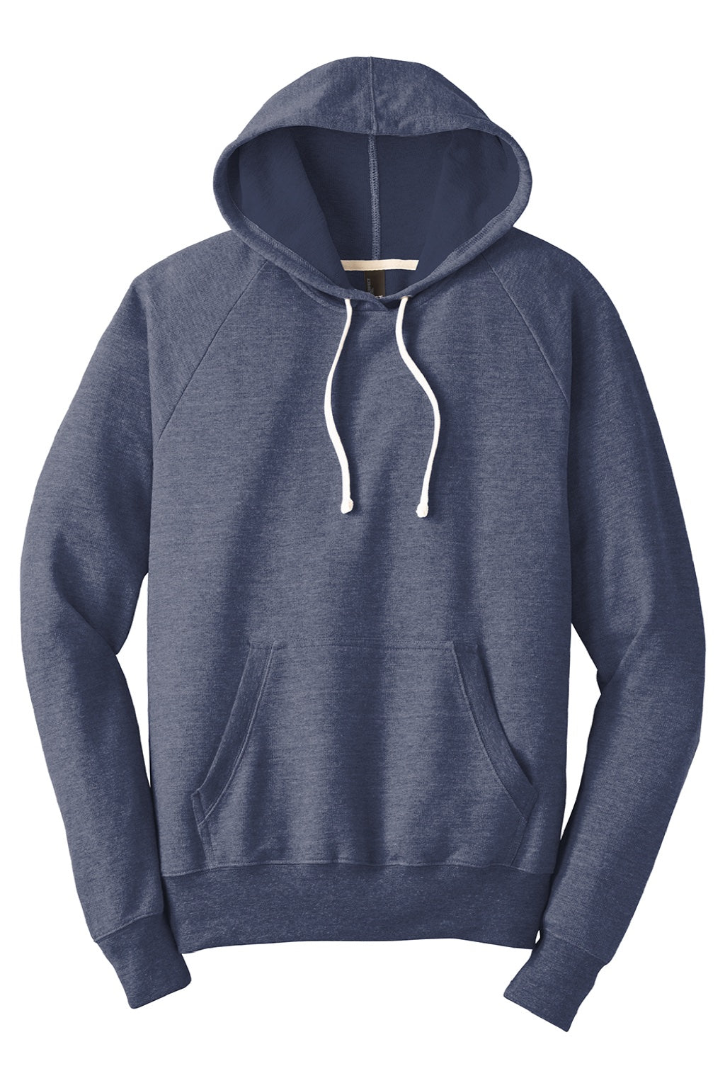 District DT355 Mens Perfect French Terry Hooded Sweatshirt Hoodie w/ Pouch Pocket New Navy Blue Flat Front