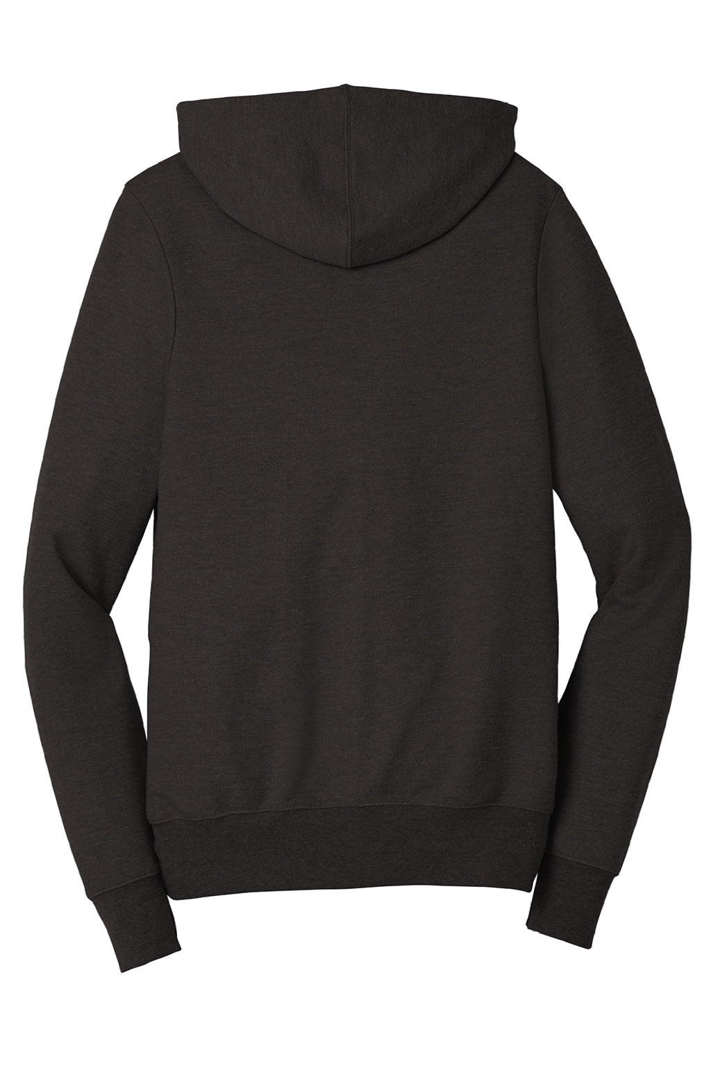 District DT356 Mens Perfect French Terry Full Zip Hooded Sweatshirt Hoodie w/ Pockets Black Flat Back