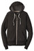 District DT356 Mens Perfect French Terry Full Zip Hooded Sweatshirt Hoodie w/ Pockets Black Flat Front