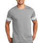 District Mens Game Short Sleeve Crewneck T-Shirt - Heather Nickel Grey/White - Closeout