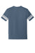 District DT376 Mens Game Short Sleeve Crewneck T-Shirt Heather New Navy Blue/White Flat Back