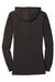 District DT456 Womens Perfect French Terry Full Zip Hooded Sweatshirt Hoodie w/ Pockets Black Flat Back