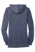 District DT456 Womens Perfect French Terry Full Zip Hooded Sweatshirt Hoodie w/ Pockets New Navy Blue Flat Back