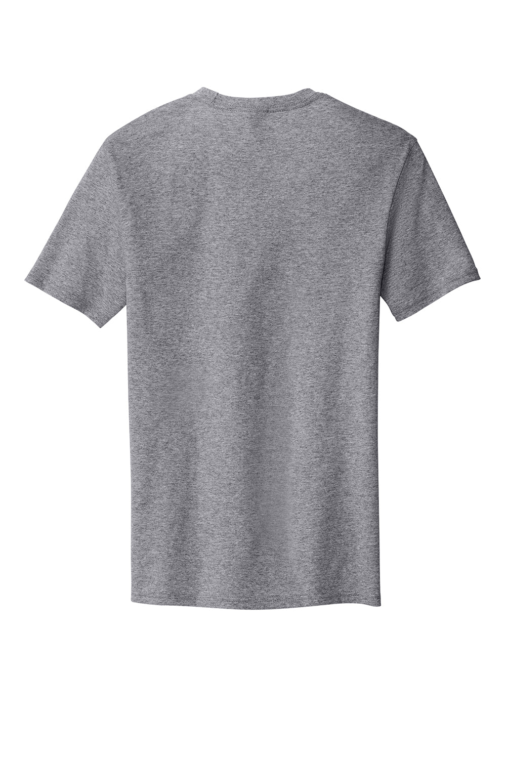 District DT5000 Mens The Concert Short Sleeve Crewneck T-Shirt Heather Grey Flat Back