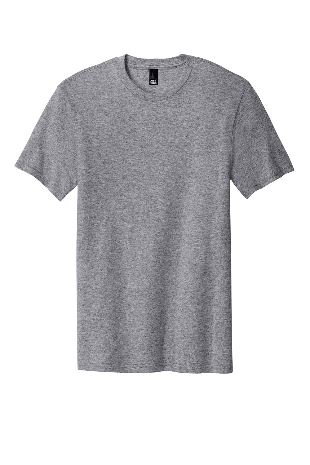 District DT5000 Mens The Concert Short Sleeve Crewneck T-Shirt Heather Grey Flat Front