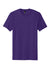 District DT5000 Mens The Concert Short Sleeve Crewneck T-Shirt Purple Flat Front