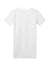 District DT5001 Womens The Concert Short Sleeve Crewneck T-Shirt White Flat Back