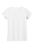 District DT5002 Womens The Concert Short Sleeve V-Neck T-Shirt White Flat Back