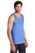 District DT5300 Mens The Concert Tank Top Heather Royal Blue Model 3q
