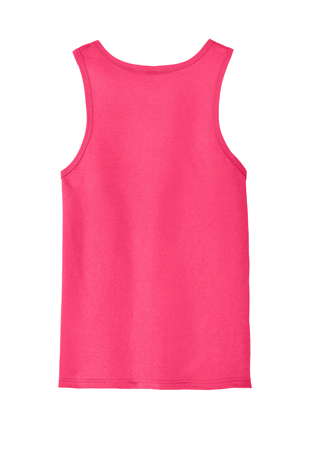 District DT5300 Mens The Concert Tank Top Neon Pink Flat Back