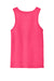 District DT5300 Mens The Concert Tank Top Neon Pink Flat Back