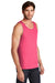 District DT5300 Mens The Concert Tank Top Neon Pink Model 3q