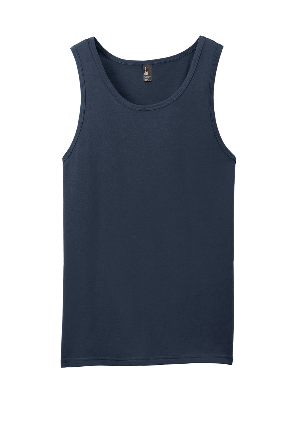 District DT5300 Mens The Concert Tank Top New Navy Blue Flat Front
