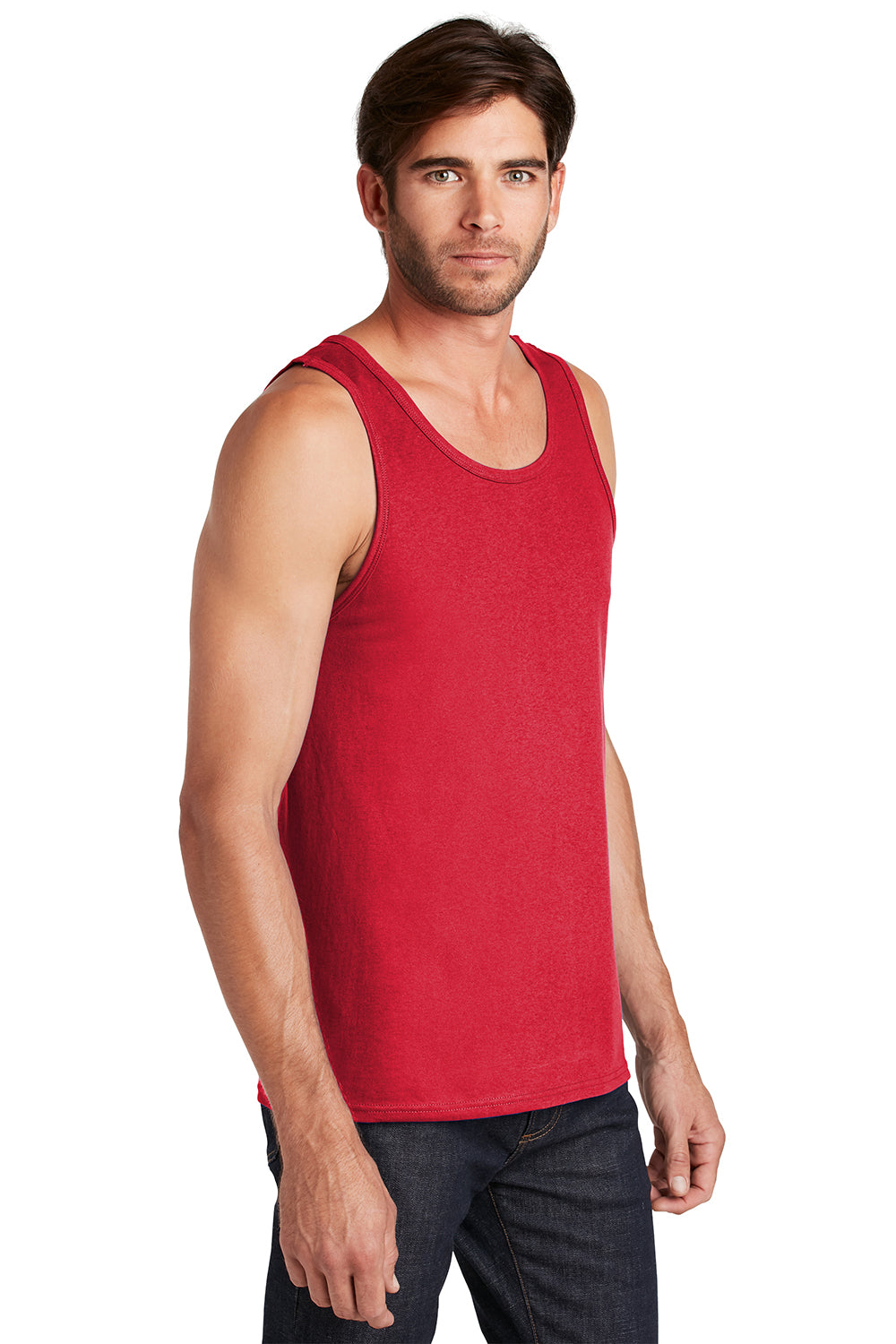 District DT5300 Mens The Concert Tank Top New Red Model 3q