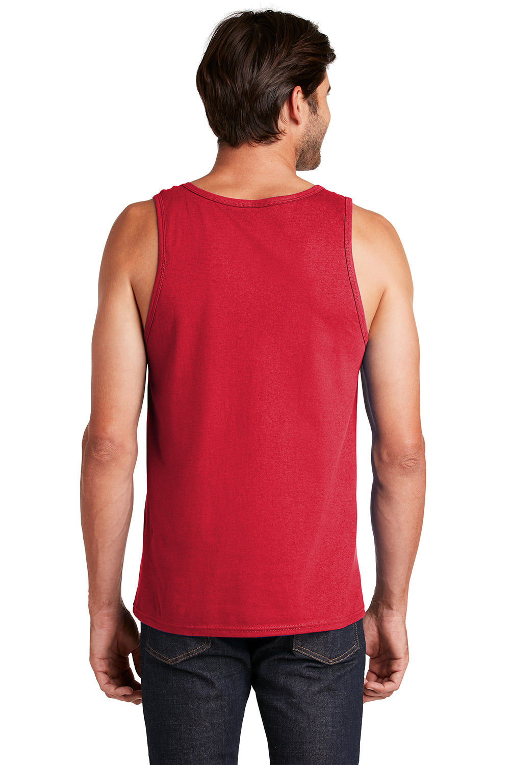 District DT5300 Mens The Concert Tank Top New Red Model Back