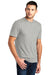 District DT564 Mens Medal Short Sleeve Crewneck T-Shirt Light Grey Model 3q