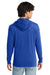 District DT565 Mens Medal Full Zip Hooded Sweatshirt Hoodie w/ Pockets Deep Royal Blue Model Back