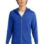District Mens Medal Full Zip Hooded Sweatshirt Hoodie w/ Pockets - Deep Royal Blue
