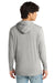 District DT565 Mens Medal Full Zip Hooded Sweatshirt Hoodie w/ Pockets Light Grey Model Back