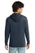 District DT565 Mens Medal Full Zip Hooded Sweatshirt Hoodie w/ Pockets New Navy Blue Model Back