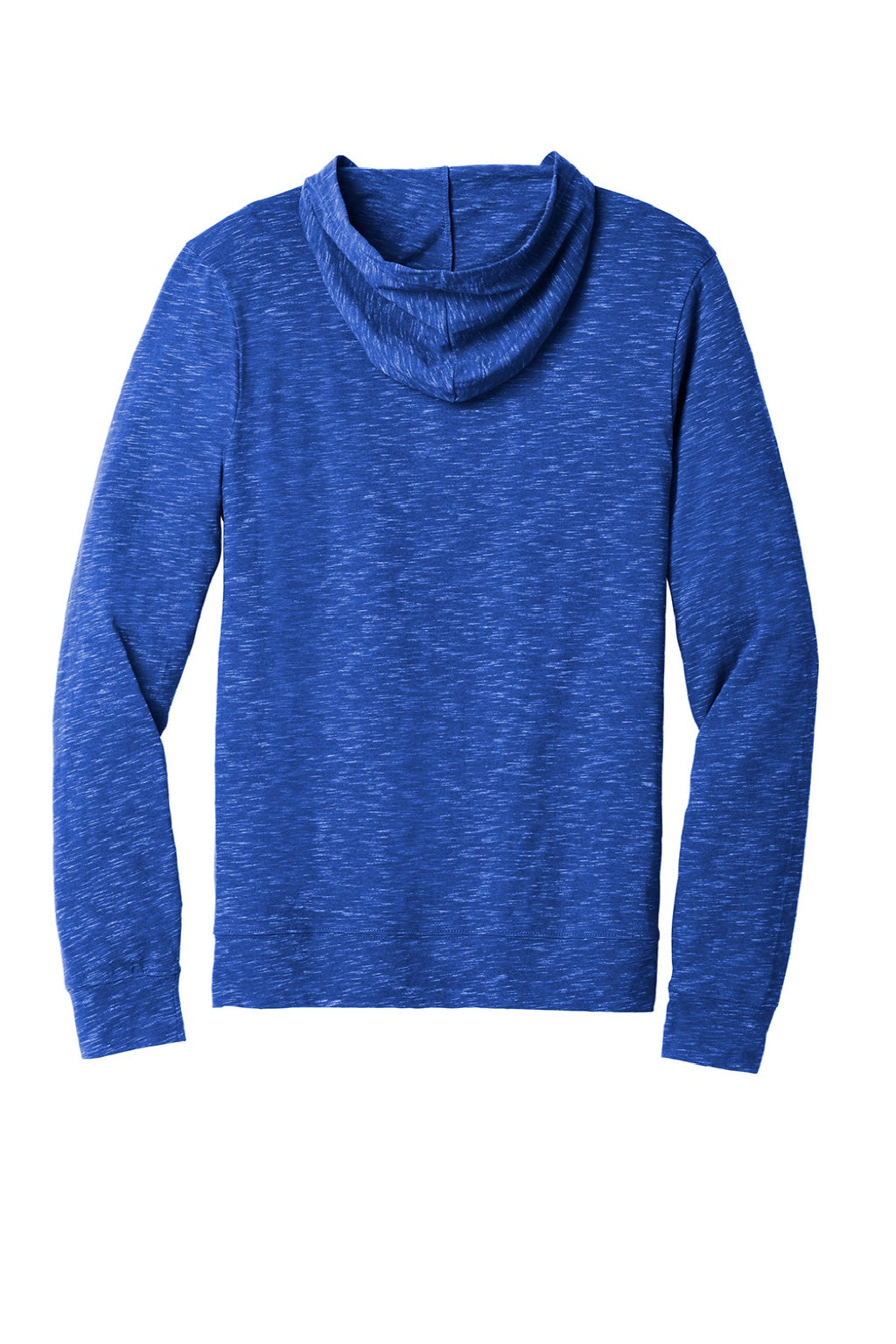 District DT565 Mens Medal Full Zip Hooded Sweatshirt Hoodie w/ Pockets Deep Royal Blue Flat Back