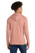 District DT571 Mens French Terry Hooded T-Shirt Hoodie Heather Nostalgia Rose Model Back