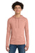 District DT571 Mens French Terry Hooded T-Shirt Hoodie Heather Nostalgia Rose Model Front