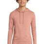 District Mens French Terry Hooded T-Shirt Hoodie - Heather Nostalgia Rose