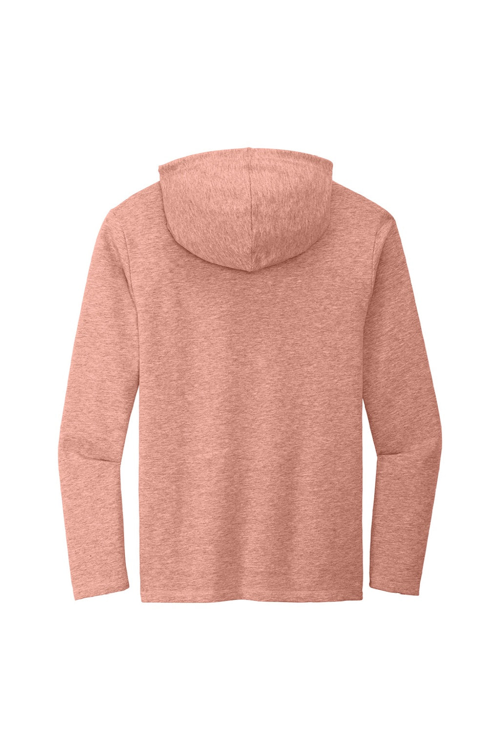 District DT571 Mens French Terry Hooded T-Shirt Hoodie Heather Nostalgia Rose Flat Back