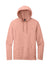 District DT571 Mens French Terry Hooded T-Shirt Hoodie Heather Nostalgia Rose Flat Front