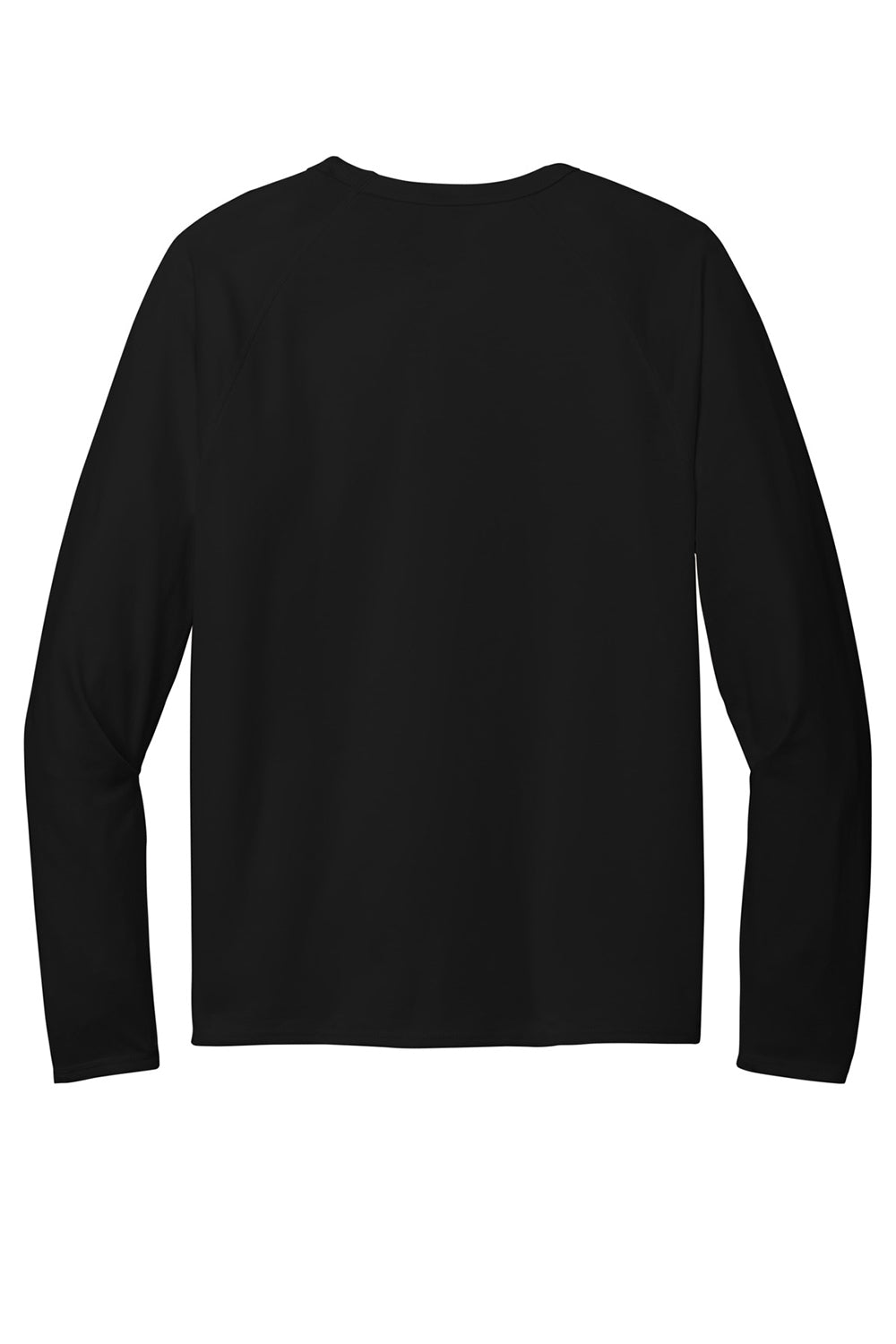 District DT572 Mens French Terry Crewneck Sweatshirt Black Flat Back