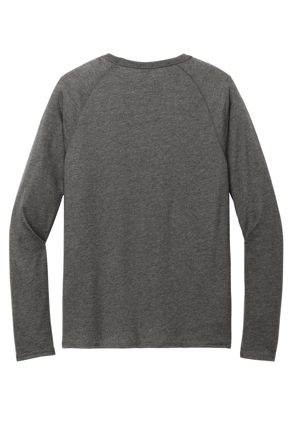 District DT572 Mens French Terry Crewneck Sweatshirt Washed Coal Grey Flat Back