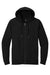 District DT573 Mens French Terry Full Zip Hooded Sweatshirt Hoodie w/ Pockets Black Flat Front