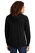 District DT573 Mens French Terry Full Zip Hooded Sweatshirt Hoodie w/ Pockets Black Model Back
