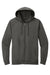 District DT573 Mens French Terry Full Zip Hooded Sweatshirt Hoodie w/ Pockets Washed Coal Grey Flat Front