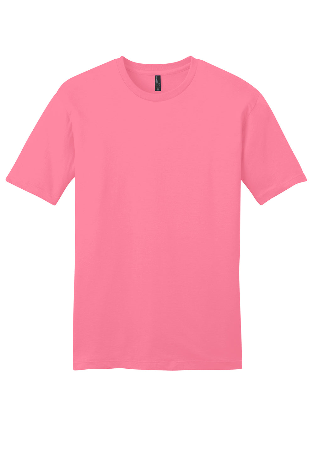 District DT6000 Mens Very Important Short Sleeve Crewneck T-Shirt Awareness Pink Flat Front