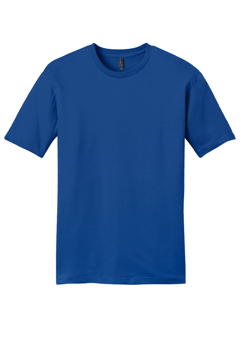 District DT6000 Mens Very Important Short Sleeve Crewneck T-Shirt Dark Royal Blue Flat Front