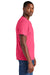 District DT6000 Mens Very Important Short Sleeve Crewneck T-Shirt Neon Pink Model Side