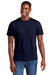 District DT6000 Mens Very Important Short Sleeve Crewneck T-Shirt New Navy Blue Model Front
