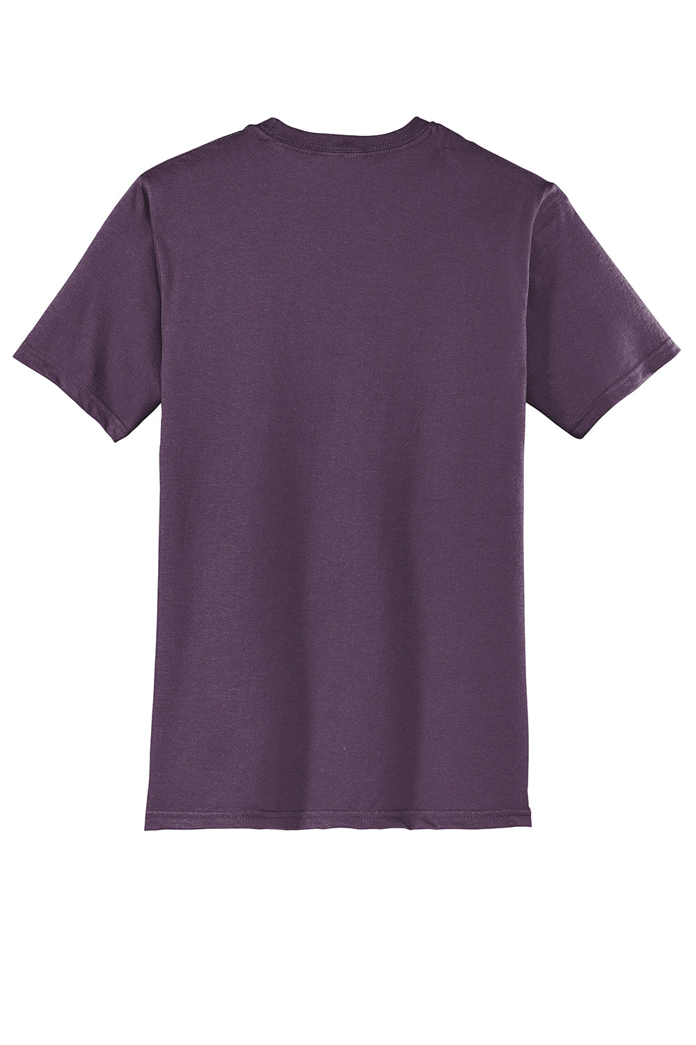 District DT6000 Mens Very Important Short Sleeve Crewneck T-Shirt Eggplant Purple Flat Back