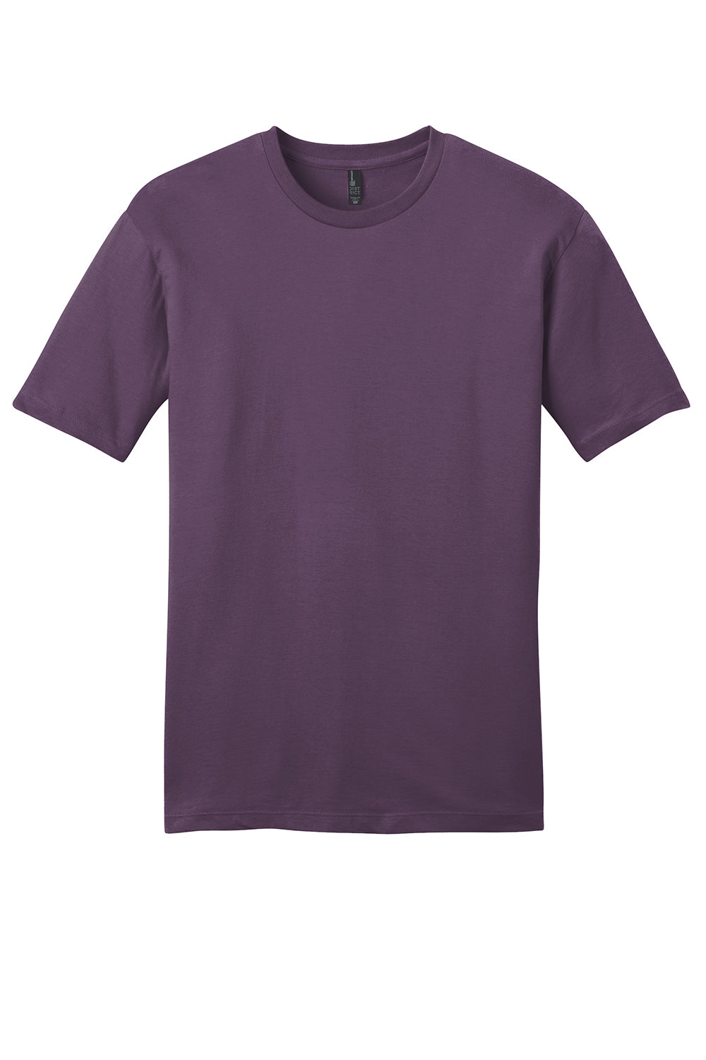 District DT6000 Mens Very Important Short Sleeve Crewneck T-Shirt Eggplant Purple Flat Front