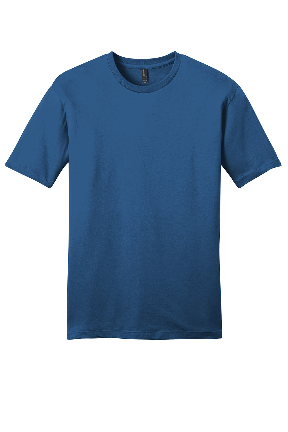 District DT6000 Mens Very Important Short Sleeve Crewneck T-Shirt Maritime Blue Flat Front