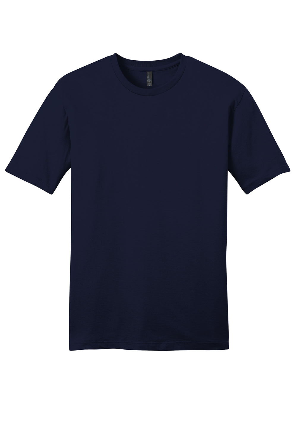 District DT6000 Mens Very Important Short Sleeve Crewneck T-Shirt New Navy Blue Flat Front